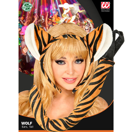 Widmann SRL Tijger diadeem met staart