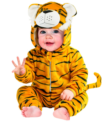 Widmann SRL Tijger kostuum pluche fluweel tiger