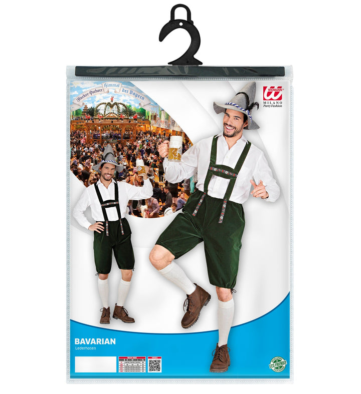 Ulikey Beierse leren broek voor heren, Oktoberfest, Beierse traditionele lederhose voor heren, Oktoberfest, vintage herenbroek, 3 kleurvarianten met bandjes (zwart, XL
