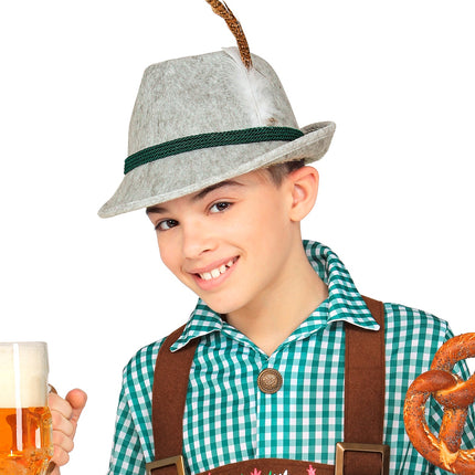 Widmann SRL Tiroler hoed met veer kinderen