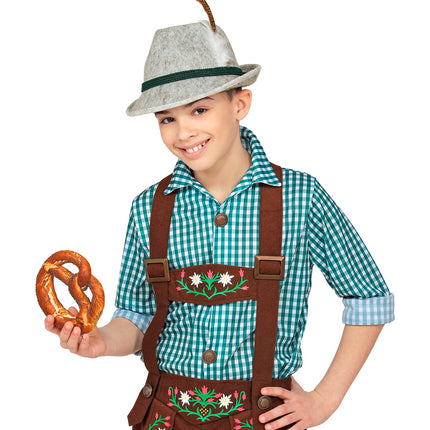 Widmann SRL Tiroler hoed met veer kinderen