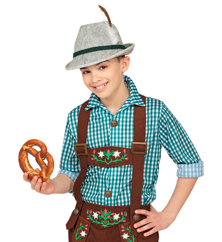 Widmann SRL Tiroler hoed met veer kinderen