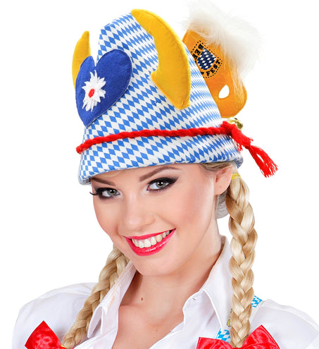 Widmann SRL Tiroler oktoberfest hoed blau weiss