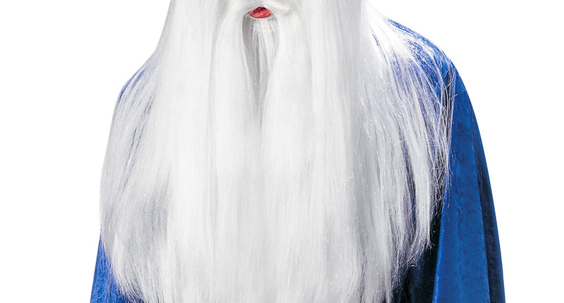 Widmann SRL Tovenaar pruik Merlijn wit