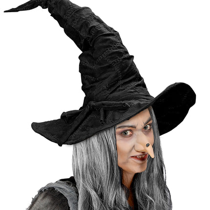 Widmann SRL Tovenaars hoed zwart in suedelook