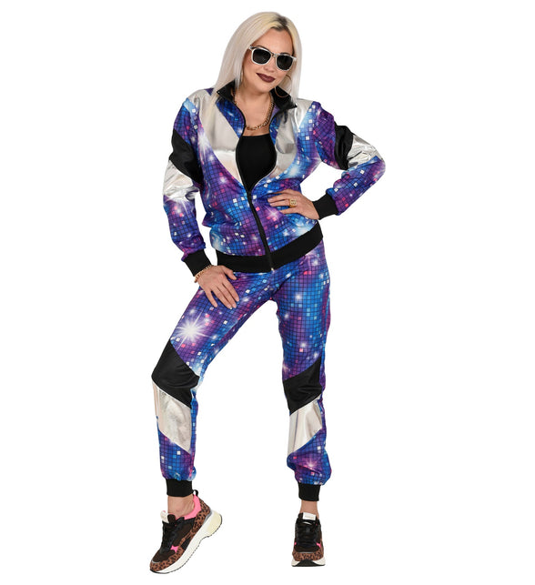 Widmann SRL Trainingspak disco blauw jaren 80