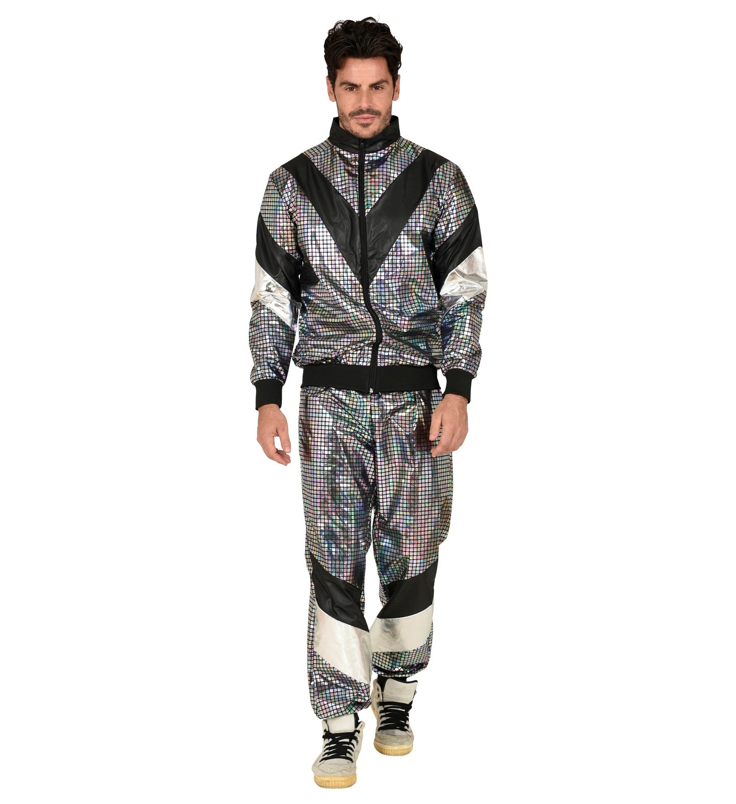 Chaks Kostüm Trainingsanzug, 2 teilig, Jogginganzug, Rapper Look, 80er Chaks Kostüm Trainingsanzug, 2 teilig, Jogginganzug, Rapper Look, 80er