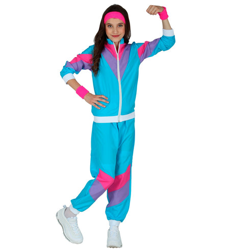 Widmann SRL Trainingspak jaren 80 blauw kinderen