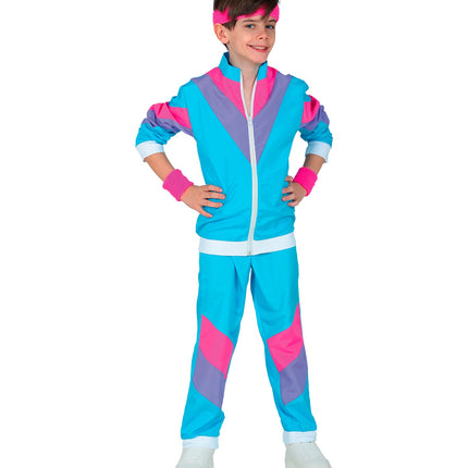 Widmann SRL Trainingspak jaren 80 blauw kinderen