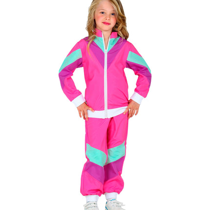 Widmann SRL Trainingspak jaren 80 roze kinderen