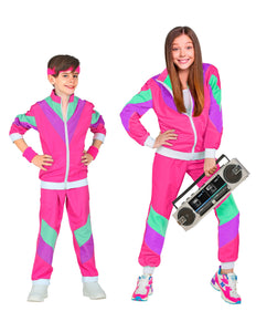 Widmann SRL Trainingspak jaren 80 roze kinderen