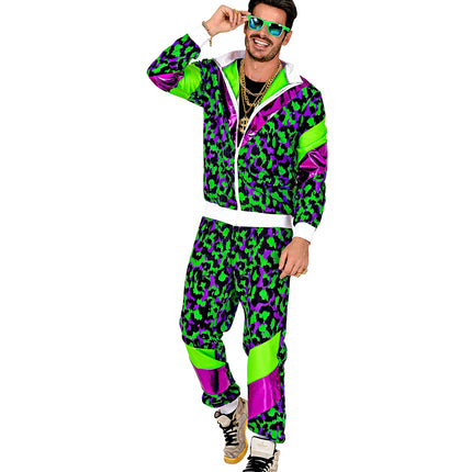 Widmann SRL Trainingspak neon panter print retro