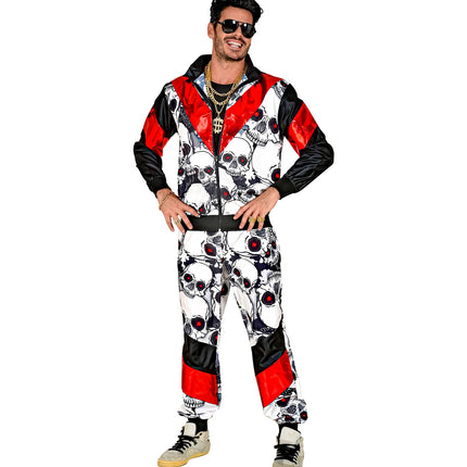 Widmann SRL Trainingspak schedels zwart rood