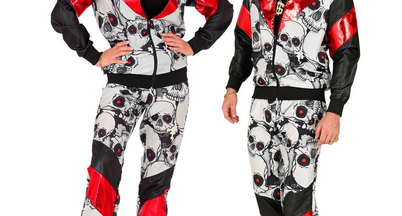 Widmann SRL Trainingspak schedels zwart rood