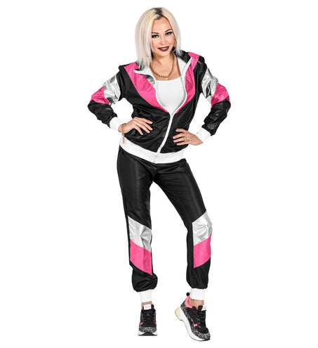 Widmann SRL Trainingspak zwart neon roze zilver