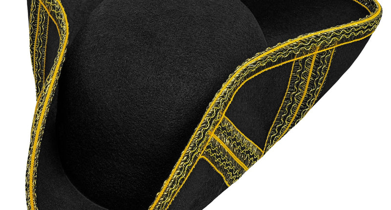 Widmann SRL Tricorn hoed met gouden biesje