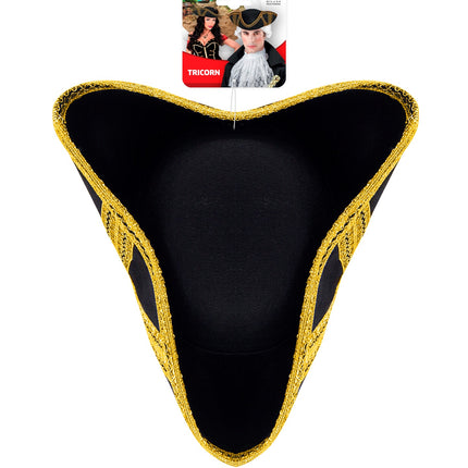 Widmann SRL Tricorn hoed met gouden biesje