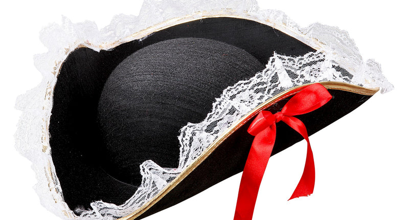 Widmann SRL Tricorn hoge hoed met kant en strik