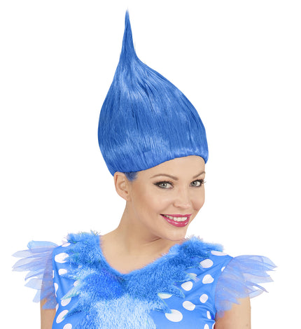 Widmann SRL Trollen pruik blauw