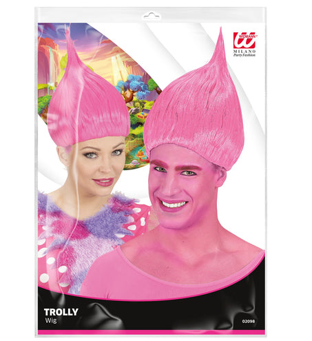 Widmann SRL Trollen pruik roze