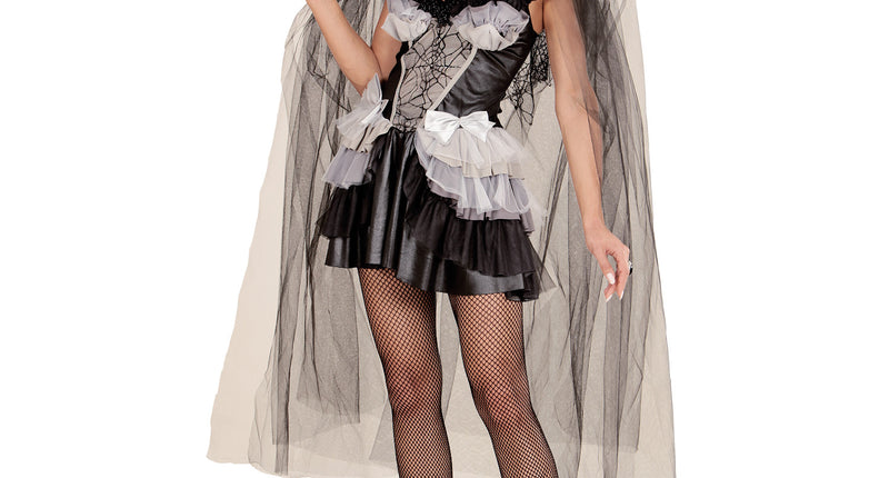 Widmann SRL Tule cape met glitters