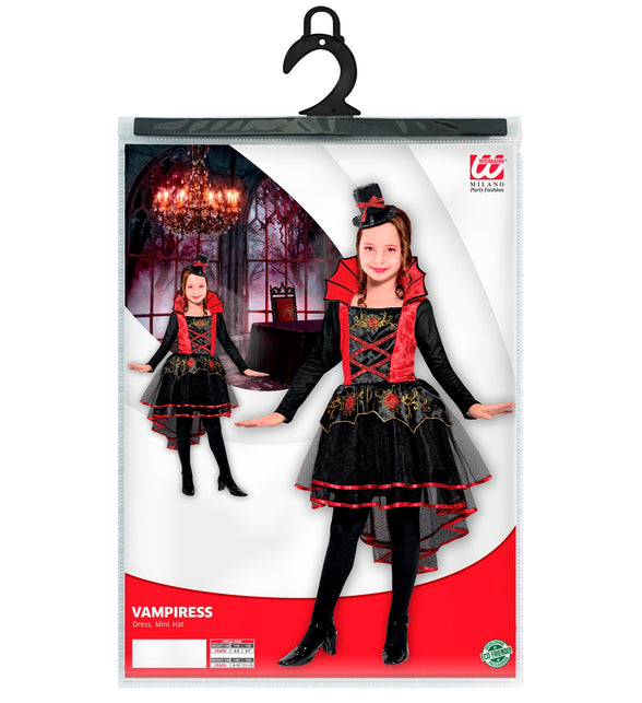 Widmann SRL Vampier jurkje zwart kinderen