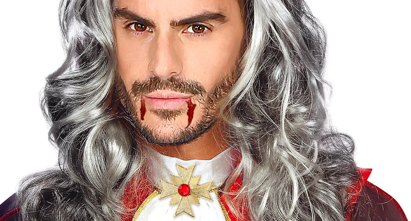 Widmann SRL Vampier pruik heren grijs