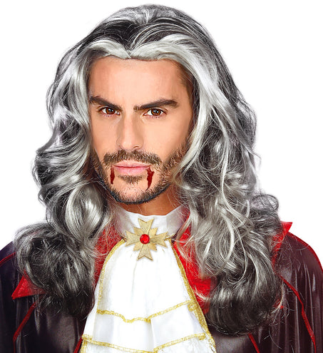 Widmann SRL Vampier pruik heren grijs