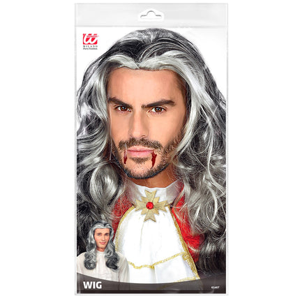 Widmann SRL Vampier pruik heren grijs