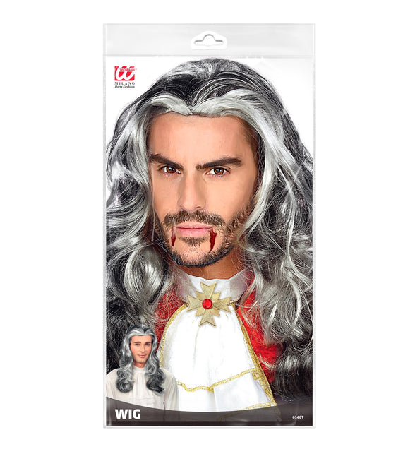 Widmann SRL Vampier pruik heren grijs