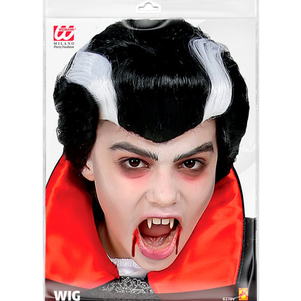 Widmann SRL Vampier pruik kind Dracula