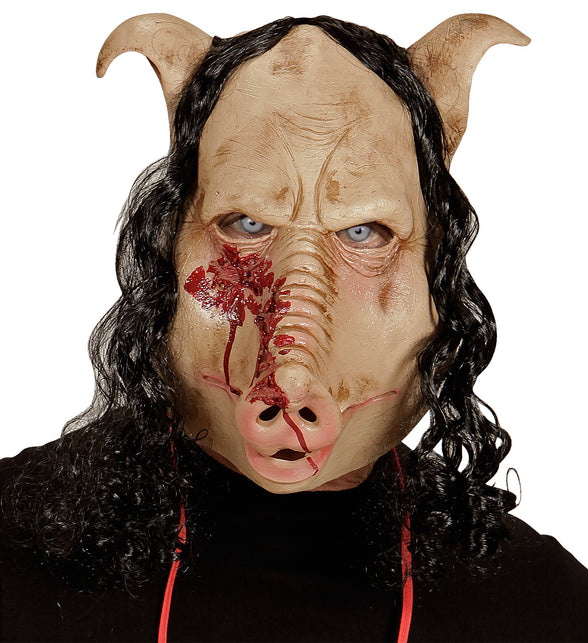 Widmann SRL Varkenskop masker voor een party