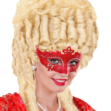 Widmann SRL Venetiaans oogmasker Lune rood