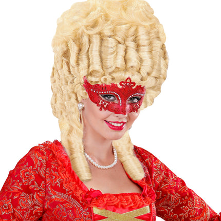 Widmann SRL Venetiaans oogmasker Lune rood