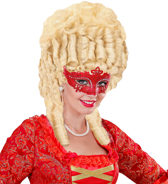 Widmann SRL Venetiaans oogmasker Lune rood