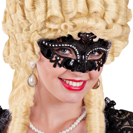 Widmann SRL Venetiaans oogmasker Vera zwart