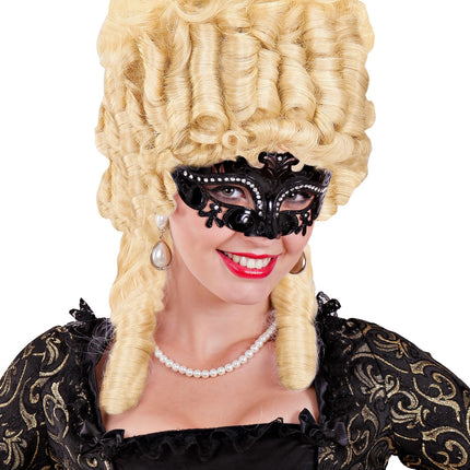 Widmann SRL Venetiaans oogmasker Vera zwart