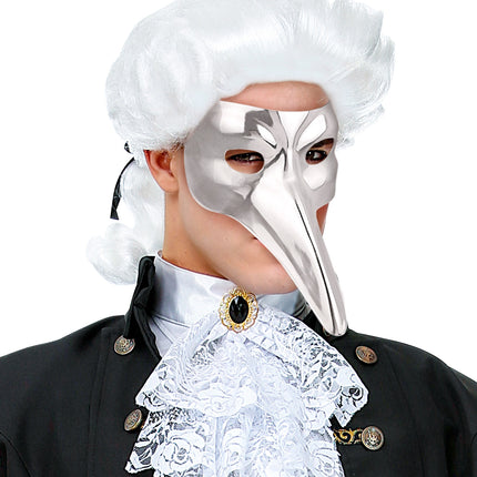 Widmann SRL Venetiaans snavel masker zilver