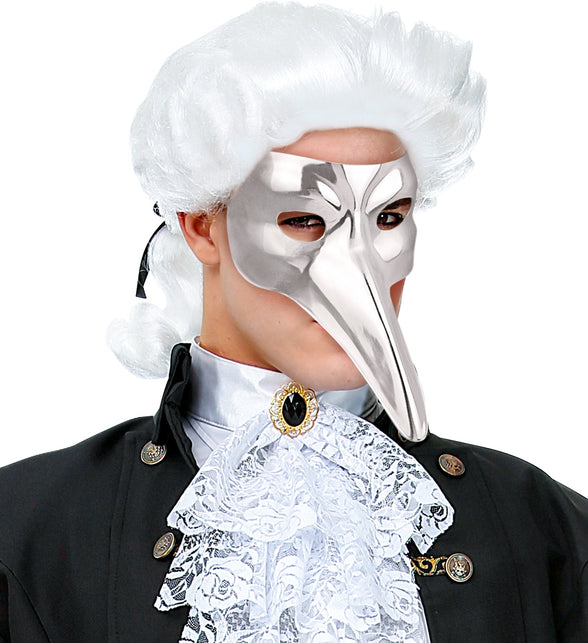 Widmann SRL Venetiaans snavel masker zilver