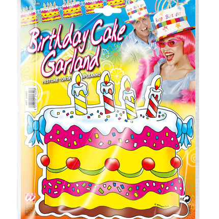 Widmann SRL Verjaardag slinger taarten 3 meter