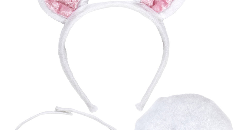 Widmann SRL Verkleedset bunny oren met strik en staart