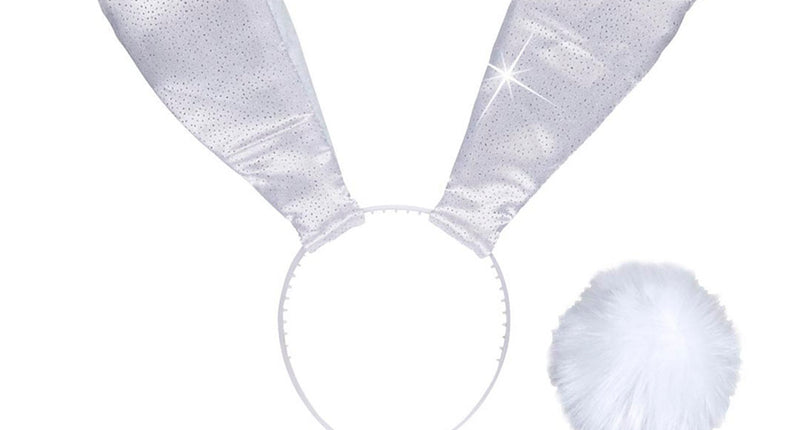 Widmann SRL Verkleedset bunny wit glitters