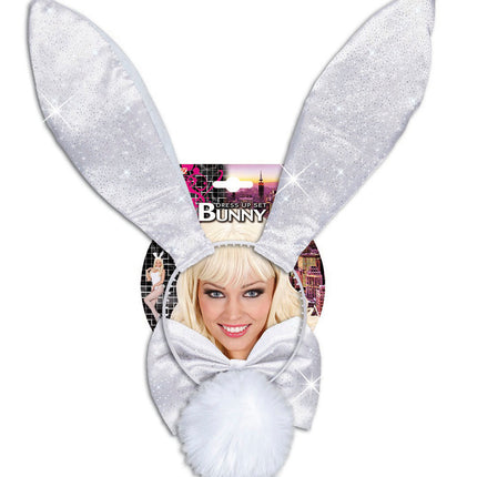 Widmann SRL Verkleedset bunny wit glitters