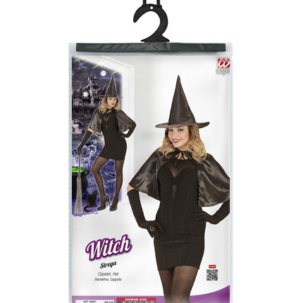 Widmann SRL Verkleedset heks zwart