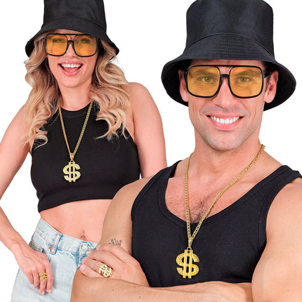 Widmann SRL Verkleedset hip hop zwart