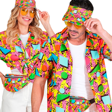 Widmann SRL Verkleedset Jaren 80 funky fashion roze