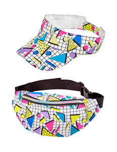 Widmann SRL Verkleedset jaren 80 funky fashion wit