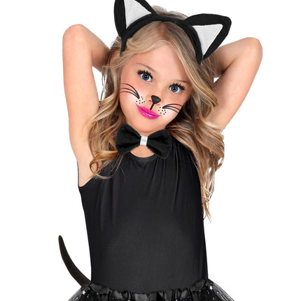 Widmann SRL Verkleedset kat oren staart en strik