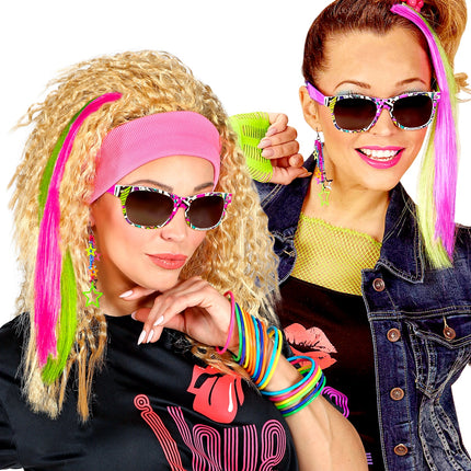 Widmann SRL Verkleedset retro neon jaren 80