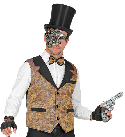 Widmann SRL Vest bruin vintage steampunk